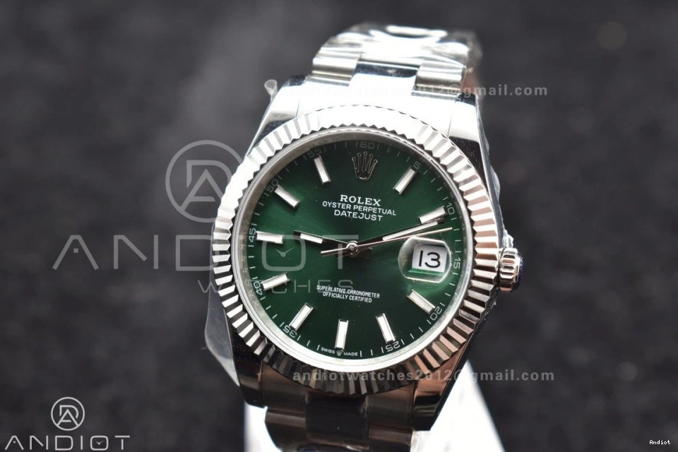 on 904L 1:1 Sundust Green Oyster Steel Dial 41 Best 126334 Edition SA3235 DIWF DateJust Bracelet 1115